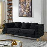 81" · 3-Seater · Black