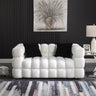 62.2length ,35.83" deepth ,human body structure for USA people, marshmallow sofa,boucle sofa ,White color, 2 seaterMUTUKISPACE