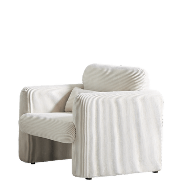 33"Corduroy Fabric Single Sofa, Modern Lounge Chairs Single Sofa with Support Pillow, for Apartment, Office, Living Room & BedroomMUTUKISPACE