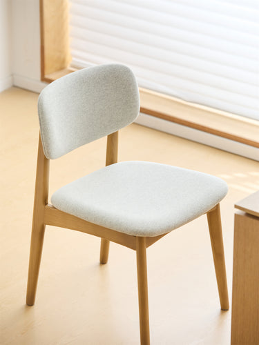 Modern Minimalist Solid Wood Dining Chair Nordic Luxury Armless Upholstered Desk Chair inner - nemcy - DchairMUTUKISPACE