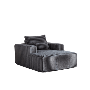 62.5 - Inch Corduroy foam Sofa Lounge Chair,No Assembly Required,Fluffy Modern Sleeper Chair for Indoor Living Room BedroomMUTUKISPACE