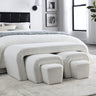 Welike 46" W Modern Contemporary Upholstered Nesting Bench, including Four nesting benches, teddyMUTUKISPACE
