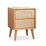 Pure Solid Wood Bedside Cabinet Modern Simple Nightstands Oak Bedside Cabinet Nordic Bedroom Solid Oak Storage CabinetMUTUKISPACE