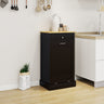 One Drawers and One - Compartment Tilt - Out Trash Cabinet Kitchen Trash Cabinet - BlackMUTUKISPACE