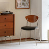 Nordic Retro Dining Chair Metal Frame Stainless Steel Backrest mu - fny - chairMUTUKISPACE