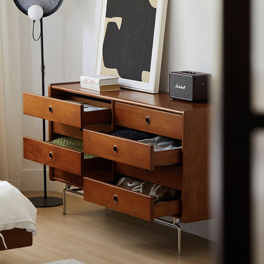Solid Wood Vintage 8 - Drawer Chest mu - yybdg - chestMUTUKISPACE