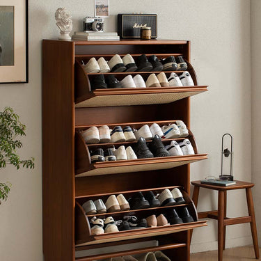 Boxwood shoes storage with rattan doors 19.7 Inches Vintage Style mu - mcxg - shoestorageMUTUKISPACE