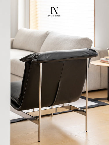 Genuine Leather Single Chair Modern Luxury Designer Chair inner - mexxy - chairMUTUKISPACE