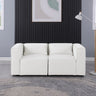 modular sofa BEIGE chenille fabric, simple and grand, the seat and back is very soft. this is also a KNOCK DOWN sofaMUTUKISPACE