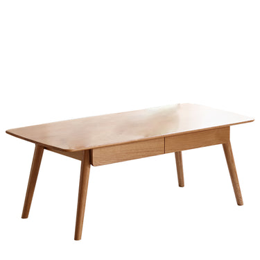 Center table Low Table solid wood Top plate Coffee table Easy to assemble Natural wood with storage shelf NaturalMUTUKISPACE