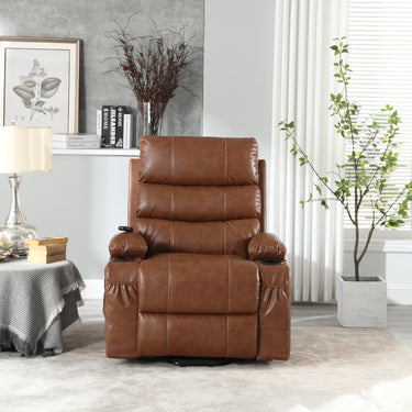 21"seat width,large size Electric Power Lift Recliner Chair Sofa for Elderly, 8 point vibration Massage and lumber heat, Remote Control, Side Pockets and Cup Holders, cozy fabric, overstuffed arm puMUTUKISPACE
