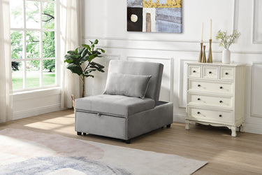 Folding Ottoman Sofa Bed GrayMUTUKISPACE