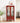 Cherry Lighted Glass Display Cabinet, Curio Wine Cabinet with Adjustable Glass Shelves, 2 Doors and 1 Drawer, Bulb IncludedMUTUKISPACE
