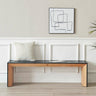 Dining Bench, Wood Bench Multicolored Bench Indoor Home Bedroom Bed End Restaurant Modern Hallway Furniture, 59" W x 15.15" D x 17.9" HMUTUKISPACE