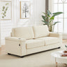 86.5 inch Sofa Couch - Deep Seat Sofa with two storage spaces, T - Pyce Charging Ports , USB Charging Ports & 2 Cup ,Corduroy 3 Seater Couch, Modern Sofas for Living RoomMUTUKISPACE