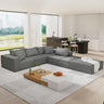 Modern Upholstered Sectional Sofa Couch Set,Modular 132" L Shaped Sectional Living Room Sofa Set With 6 Pillows,Free Combination Sofa Couch for Living Room,BedroomMUTUKISPACE