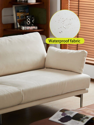Nordic Fabric Sofa Living Room Tech Cloth Minimalist Three - Seater Removable Cover Straight Sofa mu - bksf - sofaMUTUKISPACE