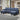 U - Shaped Sofa Coch 4 - Seat Sofa with Chaise Polyester Fabric for Living Room Apartment Office (Blue)MUTUKISPACE