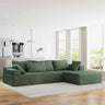 Modern Upholstered Sectional Sofa Couch Set,Modular 108" L Shaped Sectional Living Room Sofa Set With 6 Pillows,Free Combination Sofa Couch for Living Room,BedroomMUTUKISPACE