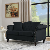 57" · 2-Seater · Black