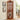 Oak Lighted Corner Glass Display Cabinet, Curio and Wine Cabinet with Adjustable Glass Shelves and Carved Detailing, Light IncludedMUTUKISPACE