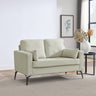 Loveseat Living Room Sofa,with Square Arms and Tight Back, with Two Small Pillows,Corduroy BeigeMUTUKISPACE