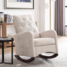 Welike 25.6"W Modern Accent High Backrest Living Room Lounge Arm Rocking Chair, Two Side PocketMUTUKISPACE
