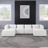 modular sofa BEIGE chenille fabric, simple and grand, the seat and back is very soft. this is also a KNOCK DOWN sofaMUTUKISPACE