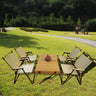 Multi - Function Foldable and Portable Dining Set, 1 Dining Table & 4 Folding Chairs, Indoor and outdoor universal ,Natural, For ChildrenMUTUKISPACE