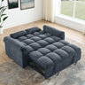 Loveseats Sofa Bed with Pull - out Bed,Adjsutable Back,Blue+ GreyMUTUKISPACE