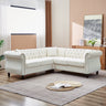 83.5 - Inch Oversized Corner Sofa, L - Shaped Sectional Couch, 5 - Seater Corner Sofas with 3 Pillows for Living Room, Bedroom, Apartment, OfficeMUTUKISPACE