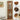 Lighted Glass Corner Curio Cabinet with Tempered Glass Door, Oak Bar Display Cabinet with Adjustable Shelves, Modern Corner Display Cabinet with BulbMUTUKISPACE