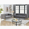 3 - seater + 2 - seater Combination sofa.GREY VELVETMUTUKISPACE