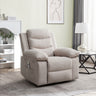 Power Recliner Chair with Adjustable Massage Function, Velvet Electric Power Chair for Elderly with One Side Pockets, Recliner Chair with Heating System for Living Room,BeigeMUTUKISPACE