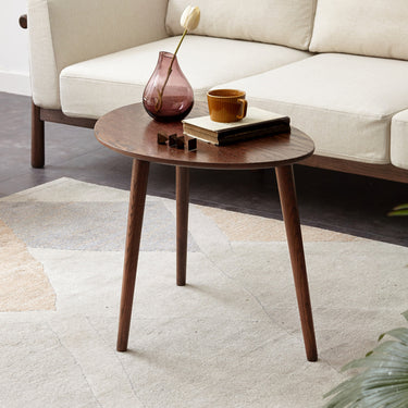 Center Table Low Table Solid Oak Wood Top Plate Desk Pebble Shaped Natural Wooden Coffee Table Easy to AssembleMUTUKISPACE