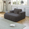 55 - inch Chenille foam Sofa Lounge Chair,No Assembly Required,Fluffy Modern Sleeper Chair for Indoor Living Room BedroomMUTUKISPACE