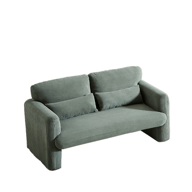Set: 60" Corduroy Sofa + 33" Single Sofa – w/ Support PillowMUTUKISPACE