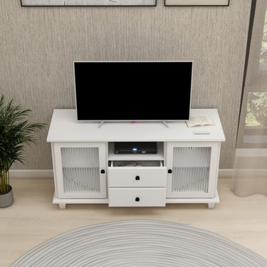 Ultra white changhong glass TV cabinetMUTUKISPACE