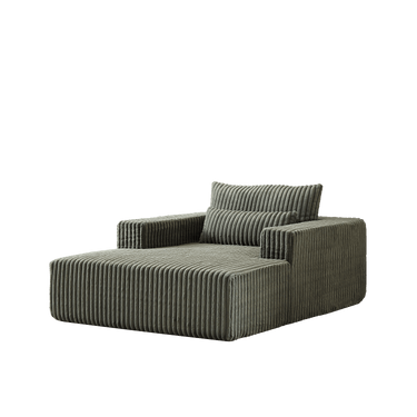 75 - Inch Corduroy foam Sofa Lounge Chair,No Assembly Required,Fluffy Modern Sleeper Chair for Indoor Living Room BedroomMUTUKISPACE