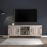 TV Stand Storage Media Console Entertainment Center With Two Doors, Grey WalnutMUTUKISPACE