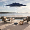 9FT Market Patio Umbrella with Push - Button Tilt & Crank, 6 Sturdy Ribs (Navy Blue, Base Not Included)MUTUKISPACE