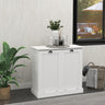 Two - Compartment Tilt - Out Laundry Sorter Cabinet - WhiteMUTUKISPACE