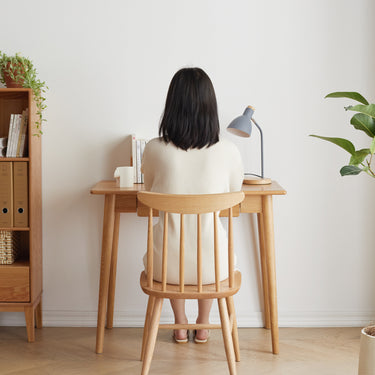 solid wood natural wood computer desk study desk oak natural wood PC desk work desk dressing table slim solid wood with drawerMUTUKISPACE