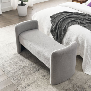 Welike 52" Bench for Bedroom End of Bed Modern Contemporary Design Ottoman Couch Long Bench Window Sitting Fireplace Bench, TeddyMUTUKISPACE