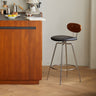 Vintage Bar SStool Backrest High Stool Wrought Iron Stainless Steel mu - bty - chairMUTUKISPACE