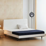 Italian Minimalist Fabric Bed Modern Simple Design Cream Style Bedroom Bed High Back Soft Upholstered Double Bed inner - cnc - bedMUTUKISPACE