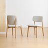 Modern Minimalist Solid Wood Dining Chair Nordic Luxury Armless Upholstered Desk Chair inner - nemcy - DchairMUTUKISPACE