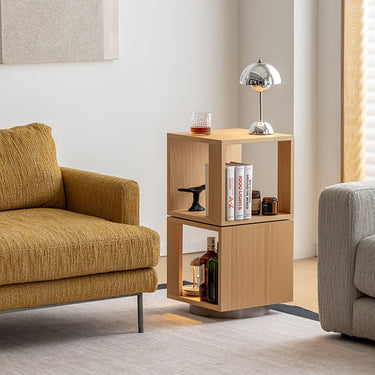 Modern Minimalist Sofa Side Table Movable Small Coffee Table Nordic Creative Bedside Table Corner Table Swivel Side Table inner - aexzbj - StableMUTUKISPACE