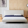 Italian Minimalist Fabric Bed Modern Simple Cream Style Bedroom Bed High Backrest Upholstered 70.9" Double Bed inner - tsc - bedMUTUKISPACE