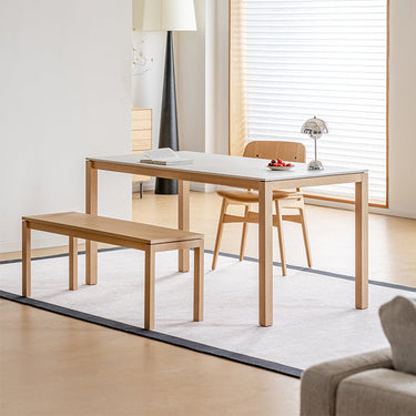 Sintered Stone Dining Table Modern Rectangular Dining Table and Chair Set for Home inner - locz - DtableMUTUKISPACE